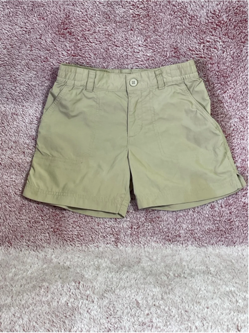 Boys Columbia Khaki Omni-Shade Shorts S 7/8